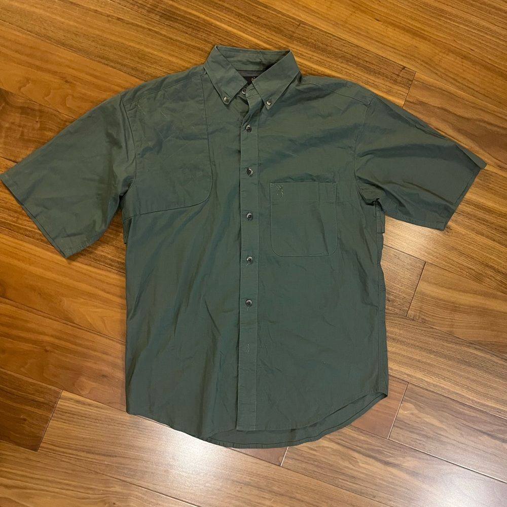 Browning Men's Olive Button-Down Shirt size L